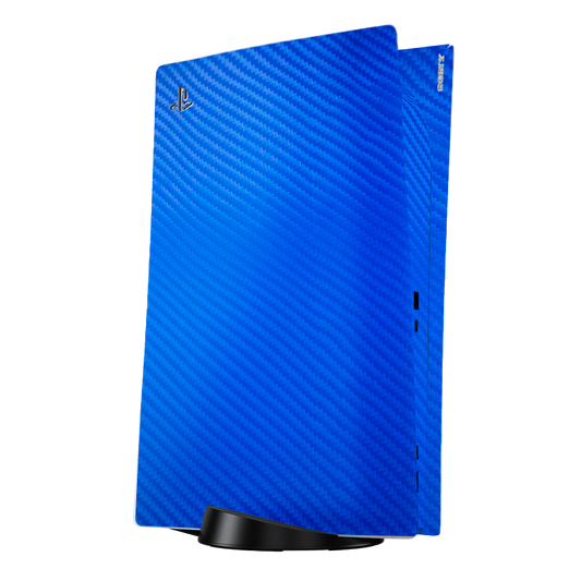 Fibra Carbono Celeste Skin Playstation 5 Fat Xonebrand
