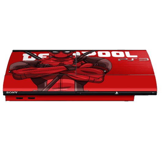 Deadpool Skin Playstation 3 Super Slim Xonebrand
