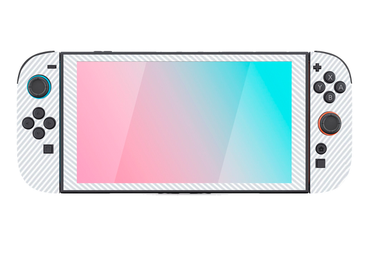 Fibra Carbono Blanco Skin Nintendo Switch 2 (2025)