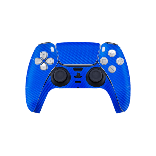 Fibra Carbono Celeste Skin Playstation 5 DualSense Full Xonebrand