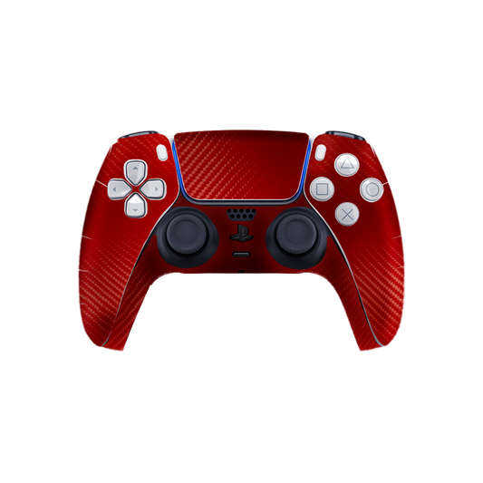 Fibra Carbono Rojo Skin Playstation 5 DualSense Full Xonebrand