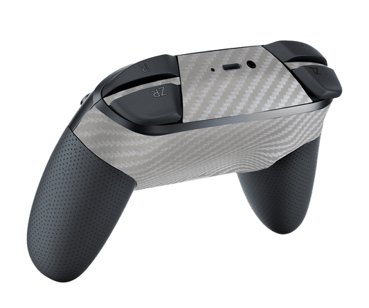 Controle Nintendo Switch Pro com pele cinza de fibra de carbono