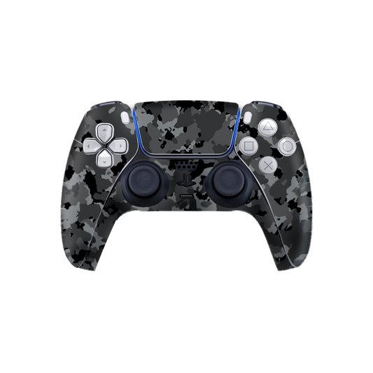 Black Camouflage Skin Playstation 5 DualSense Full Xonebrand
