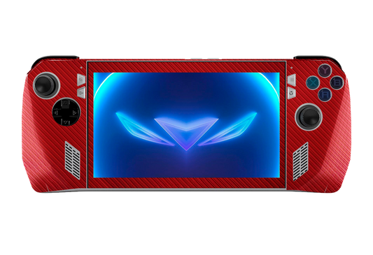 Fibra Carbono Rojo Skin Asus Rog Ally Xonebrand