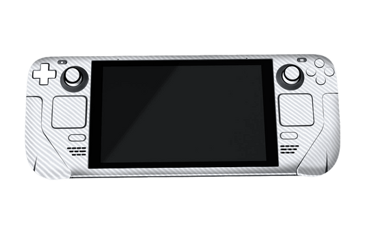 Fibra Carbono Blanco Steam Deck Skin Xonebrand