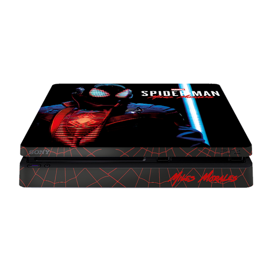 Spiderman Miles Skin Playstation 4 Slim Xonebrand