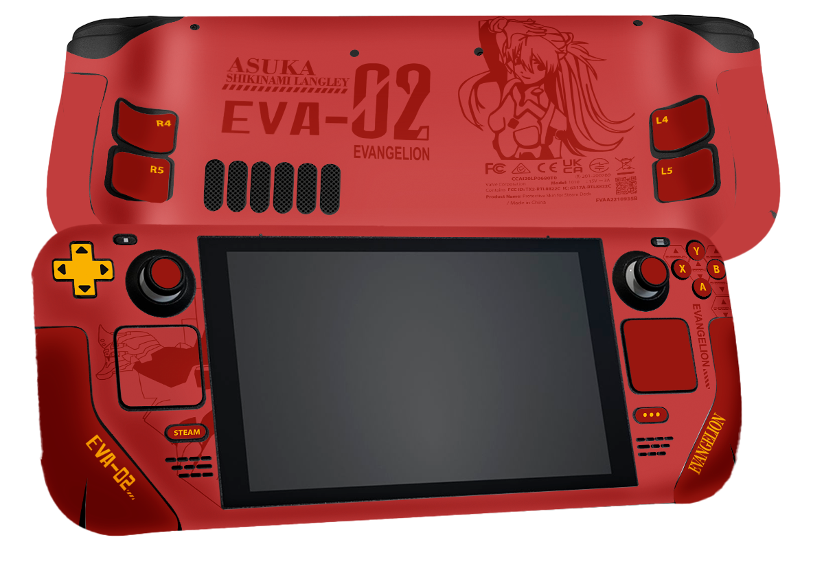 Evangelion Eva 02 Steam Deck Skin Xonebrand