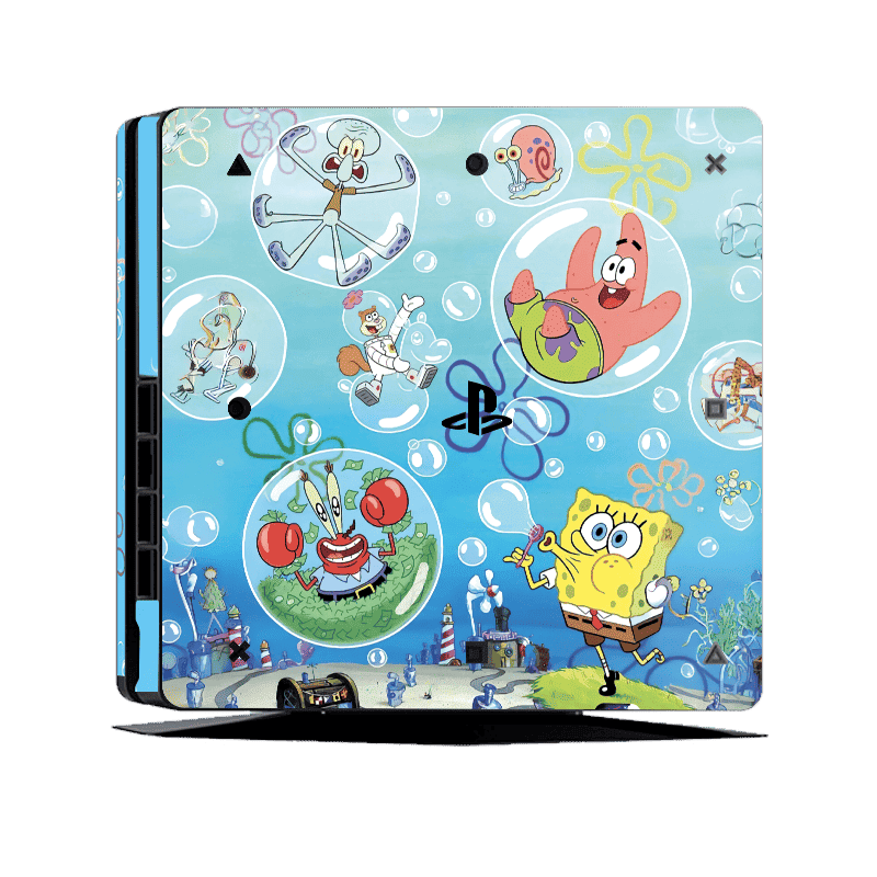 Bob Esponja Skin Playstation 4 Slim Xonebrand