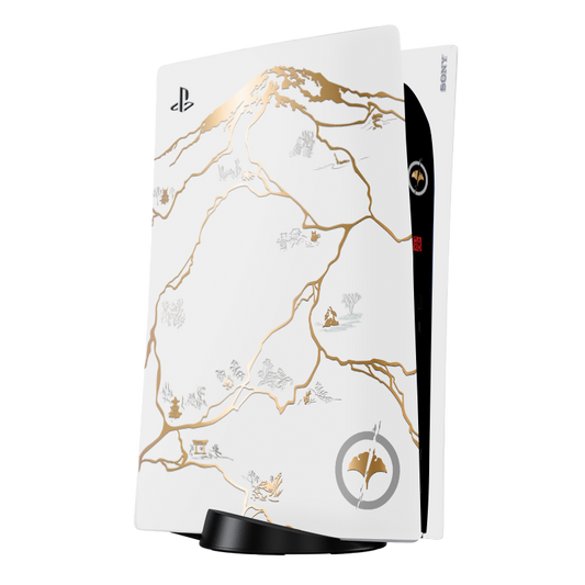 Edición Ghost of Yotei Dorado Skin Playstation 5 Fat