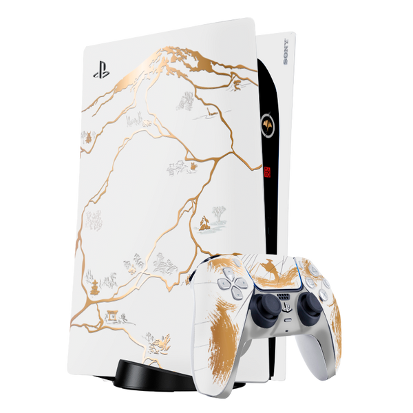 Edición Ghost of Yotei Dorado Skin Playstation 5 Fat