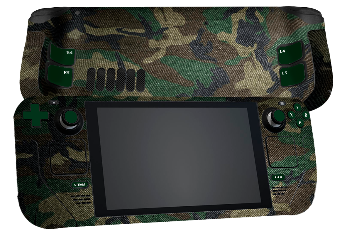 Camuflado Verde Steam Deck Skin