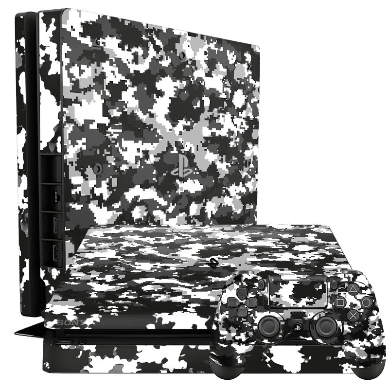 Camuflado Negro Skin Playstation 4 Slim Xonebrand