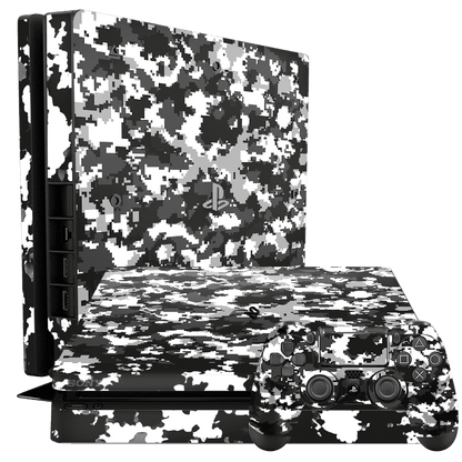 Negro Camuflado PS4 Slim Bundle Skin