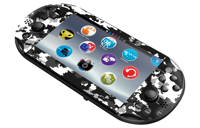 Camuflado Negro PSVITA Slim Bundle Skin