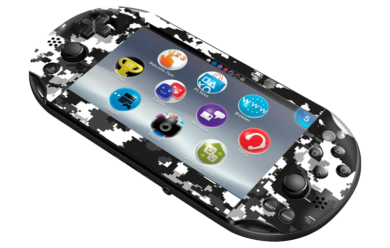 Camuflado Gris Skin Playstation Portable PSVita Slim Xonebrand