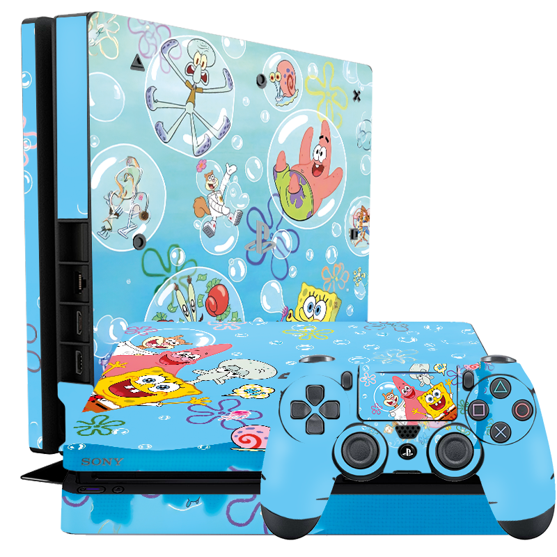 Bob Esponja Skin Playstation 4 Slim Xonebrand