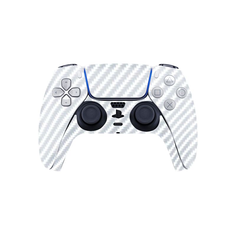 Fibra Carbono Blanco Skin Playstation 5 Fat