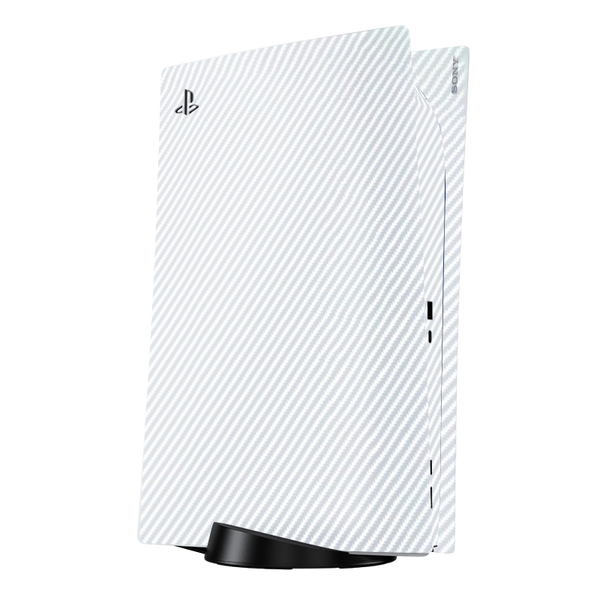 Fibra Carbono Blanco Skin Playstation 5 Fat