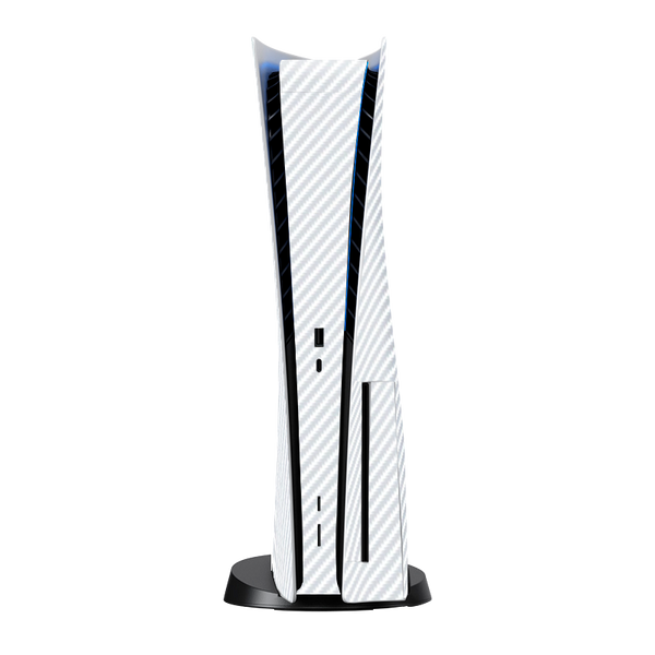 Fibra Carbono Blanco Skin Playstation 5 Fat