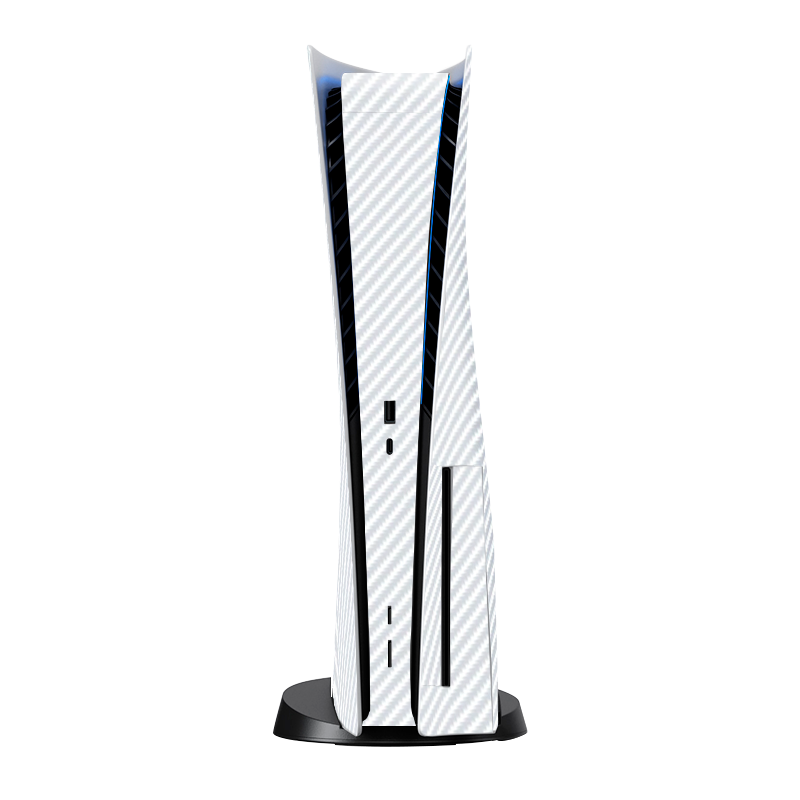 Fibra Carbono Blanco Skin Playstation 5 Fat