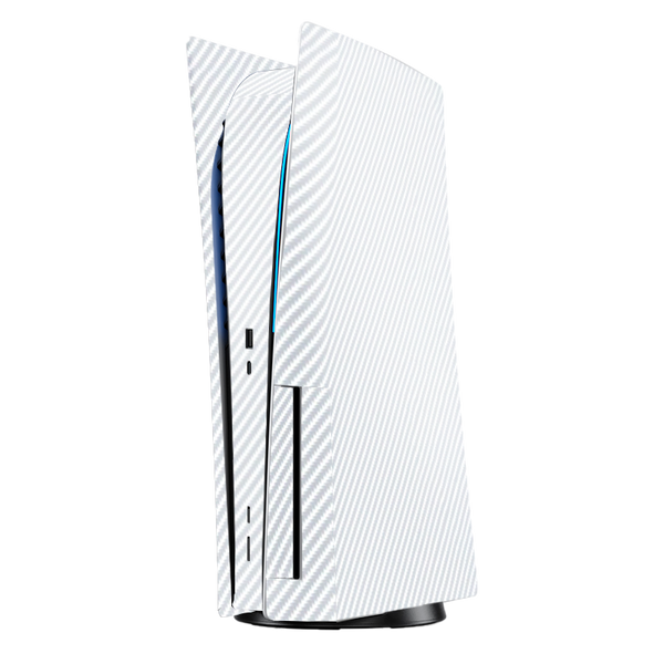 Fibra Carbono Blanco Skin Playstation 5 Fat