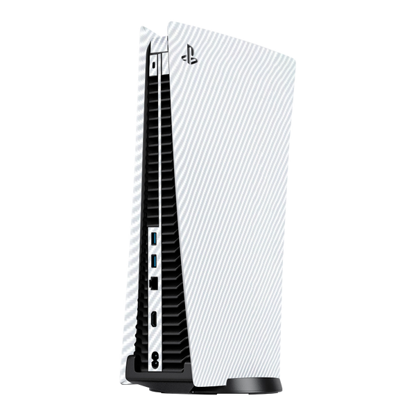 Fibra Carbono Blanco Skin Playstation 5 Fat