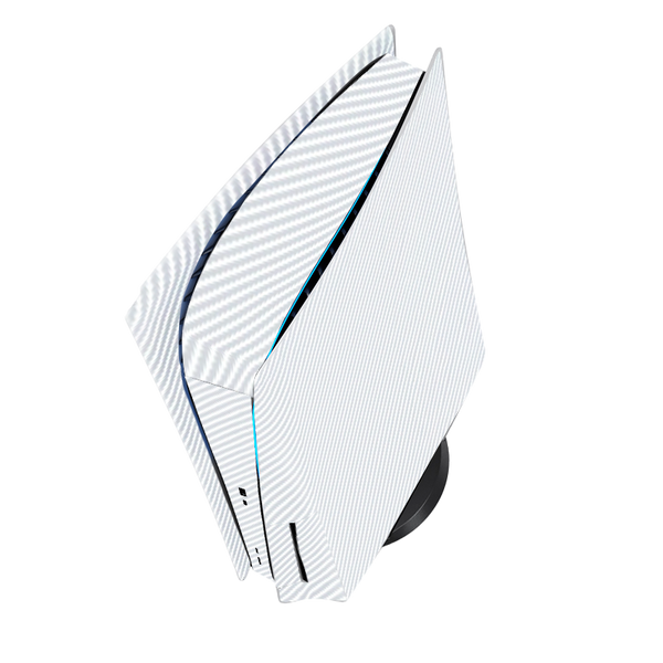Fibra Carbono Blanco Skin Playstation 5 Fat