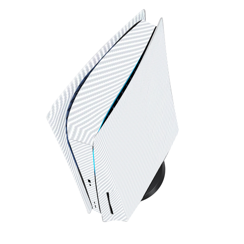 Fibra Carbono Blanco Skin Playstation 5 Fat