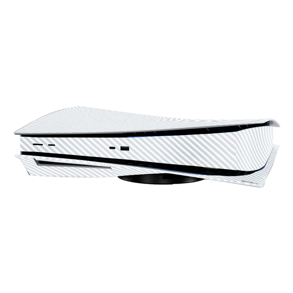 Fibra Carbono Blanco Skin Playstation 5 Fat