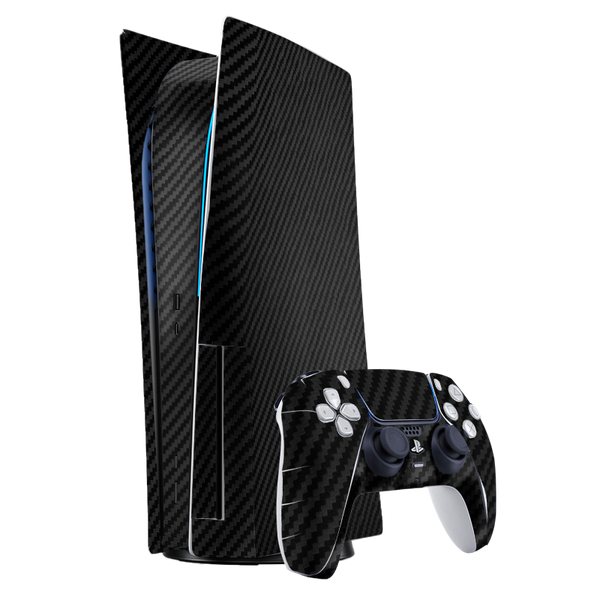 Fibra Carbono Negro Skin Playstation 5 Fat