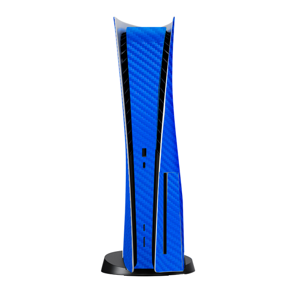 Fibra Carbono Celeste Skin Playstation 5 Fat