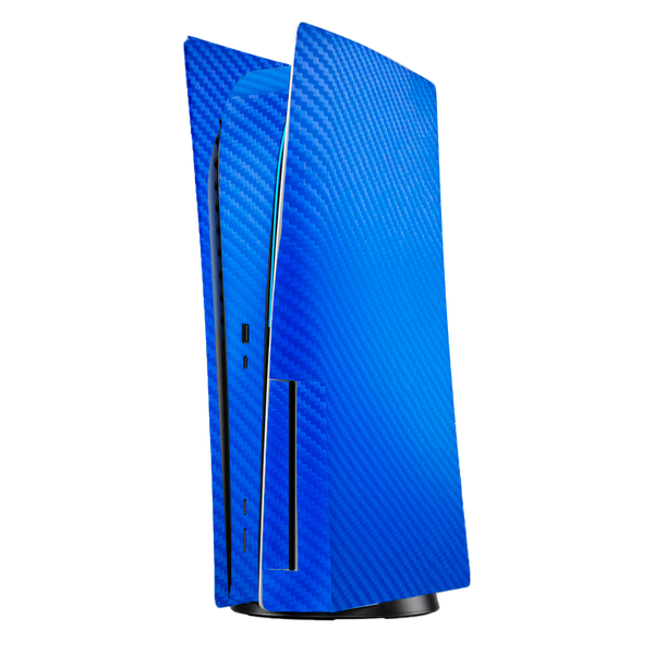 Fibra Carbono Celeste Skin Playstation 5 Fat