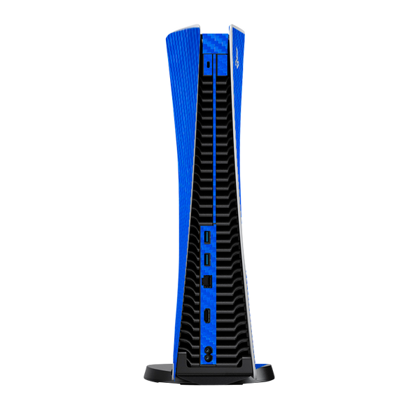 Fibra Carbono Celeste Skin Playstation 5 Fat