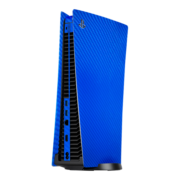 Fibra Carbono Celeste Skin Playstation 5 Fat