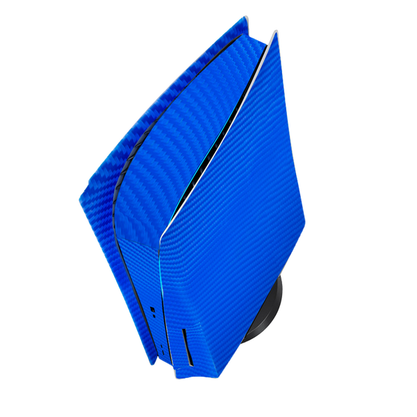 Fibra Carbono Celeste Skin Playstation 5 Fat