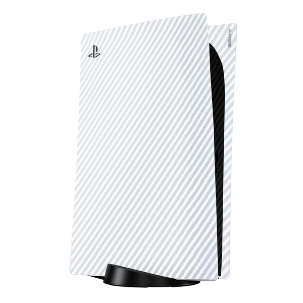Fibra Carbono Blanco & Negro Skin Playstation 5 Fat