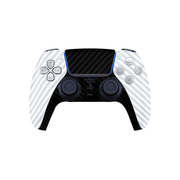 Fibra Carbono Blanco & Negro Skin Playstation 5 Fat