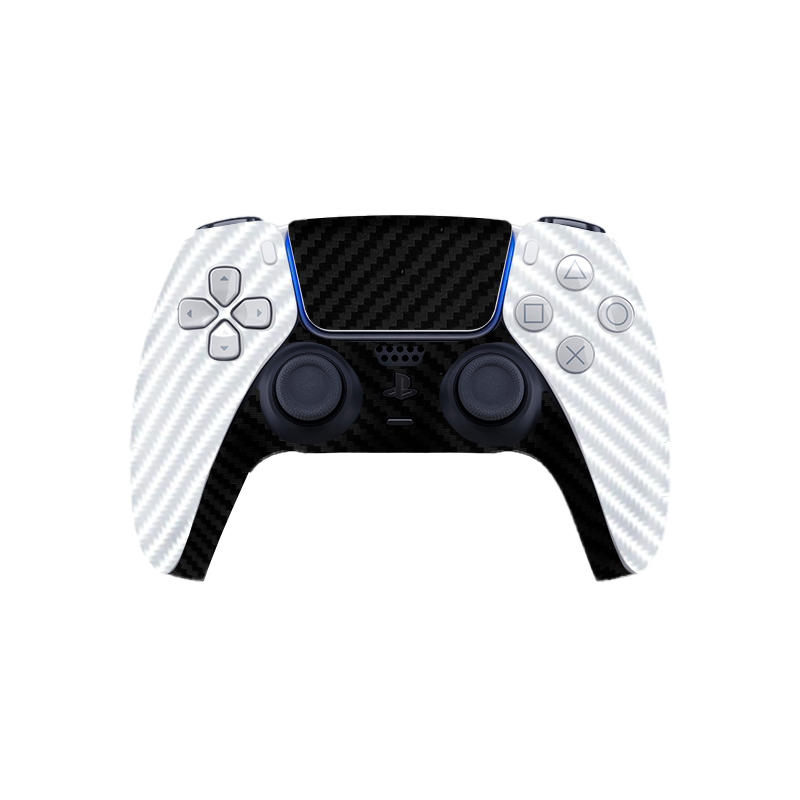 Fibra Carbono Blanco & Negro Skin Playstation 5 Fat