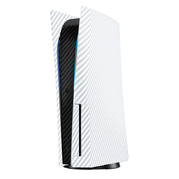 Fibra Carbono Blanco & Negro Skin Playstation 5 Fat