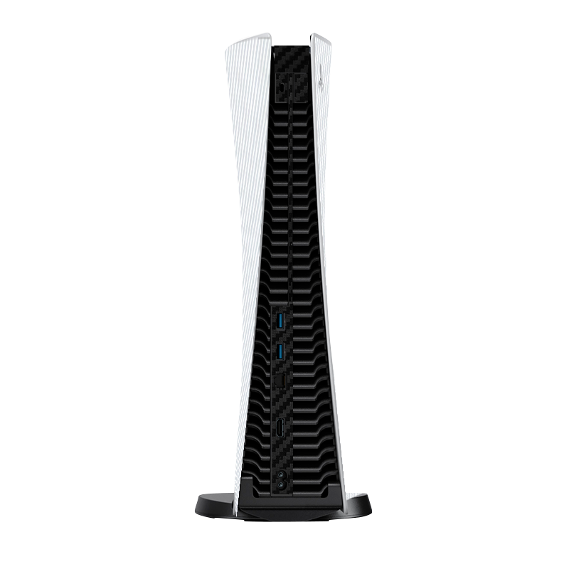 Fibra Carbono Blanco & Negro Skin Playstation 5 Fat Xonebrand