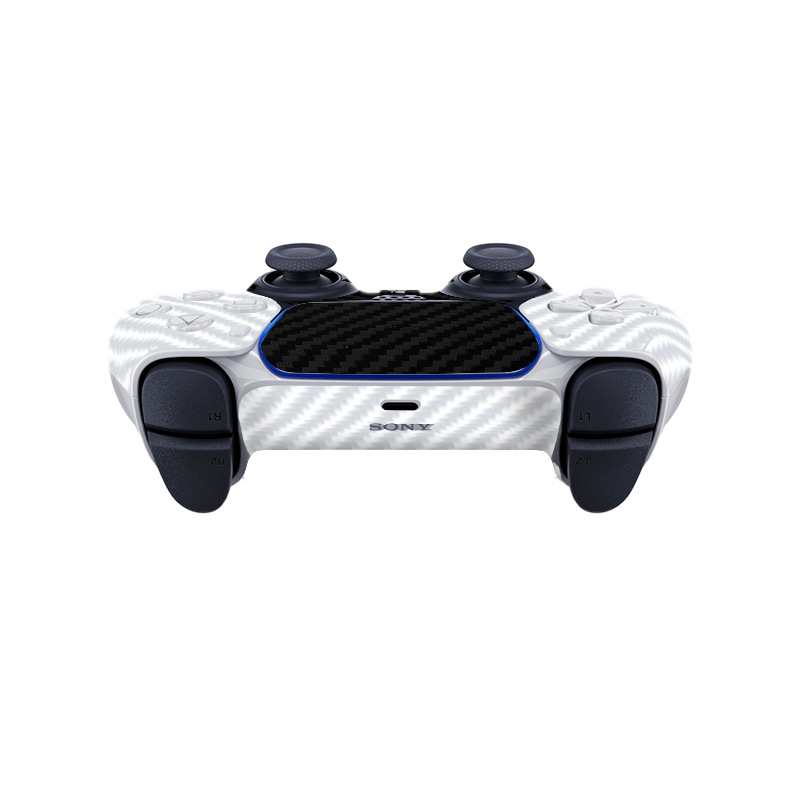 Fibra Carbono Blanco & Negro Skin Playstation 5 Fat