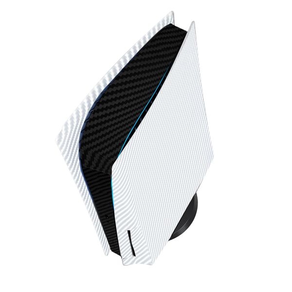 Fibra Carbono Blanco & Negro Skin Playstation 5 Fat