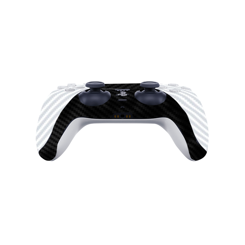 Fibra Carbono Blanco & Negro Skin Playstation 5 Fat