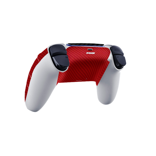 Fibra Carbono Rojo & Negro Skin Playstation 5 Fat