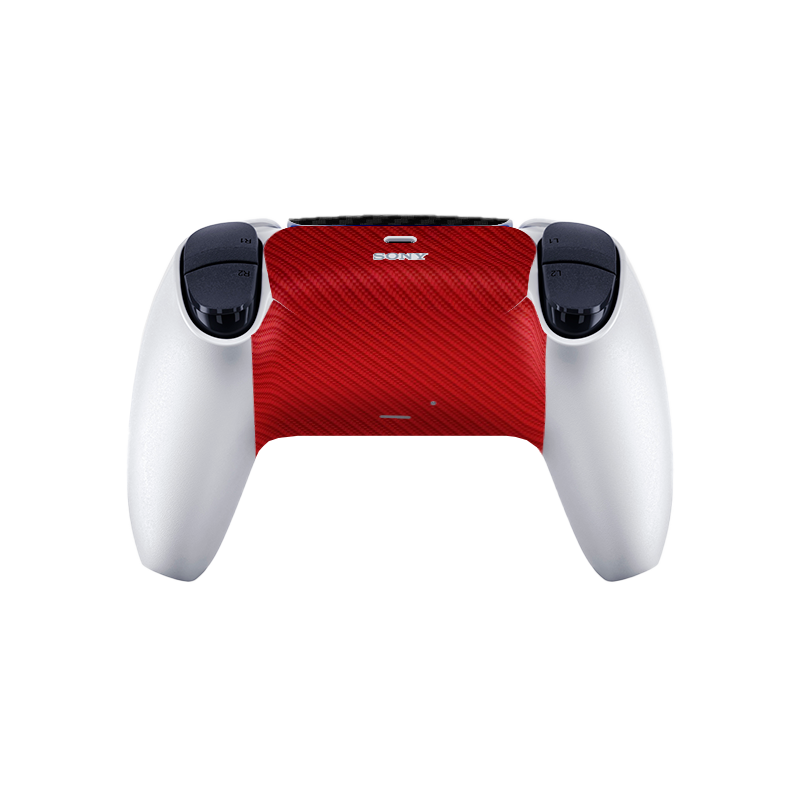 Fibra Carbono Rojo & Negro Skin Playstation 5 Fat