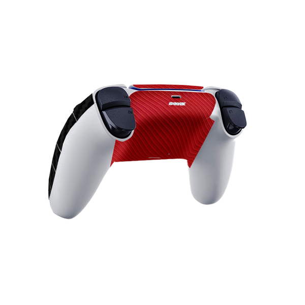 Fibra Carbono Negro & Rojo Skin Playstation 5 Fat