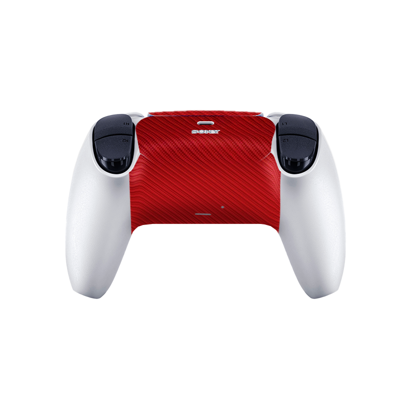 Fibra Carbono Negro & Rojo Skin Playstation 5 Fat