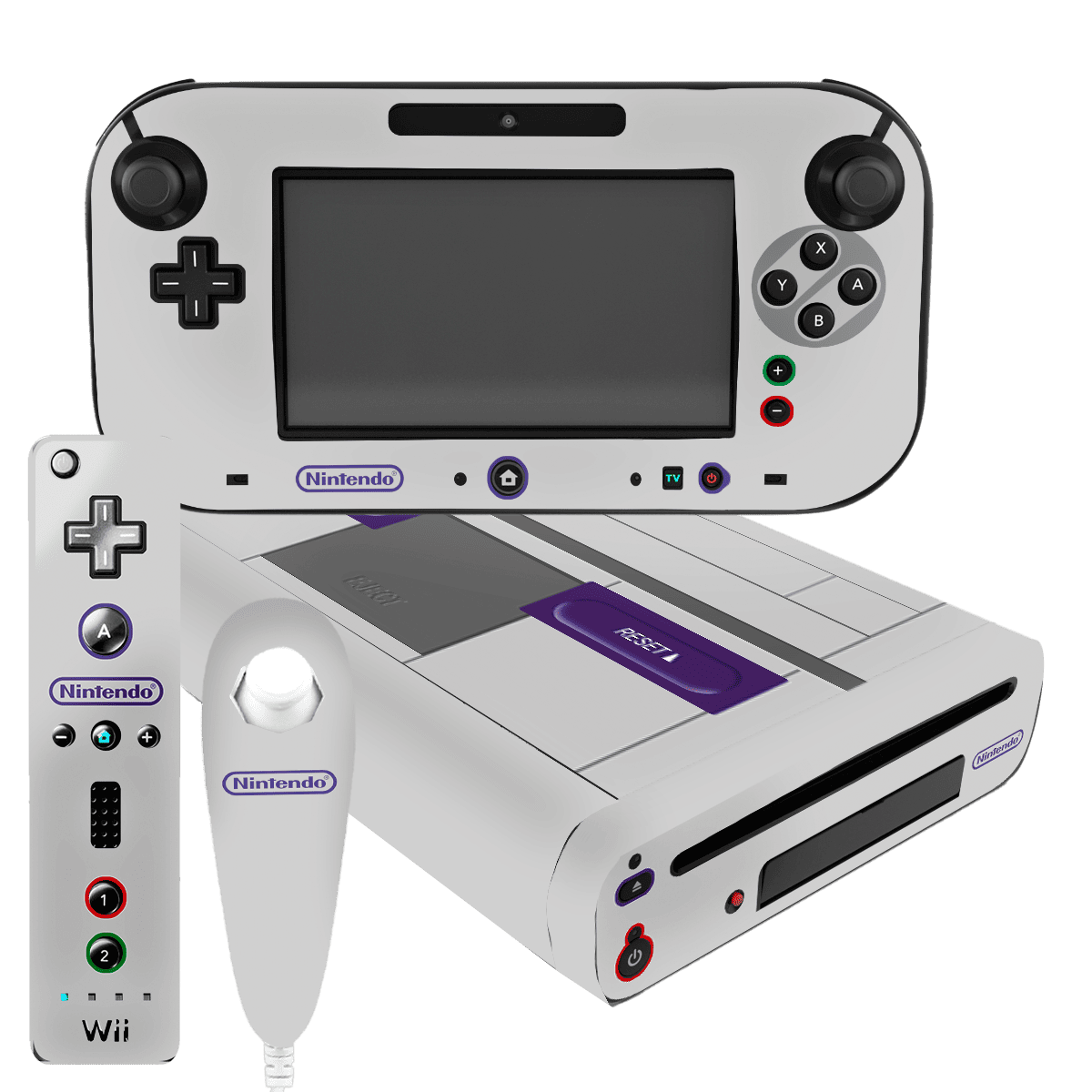 SNES Skin Nintendo Wii U (2012) Xonebrand