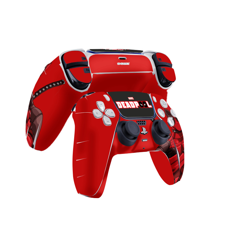 Deadpool Skin Playstation 5 DualSense Full Xonebrand