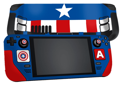 Capitan America Steam Deck Handheld Gaming Computer Skin